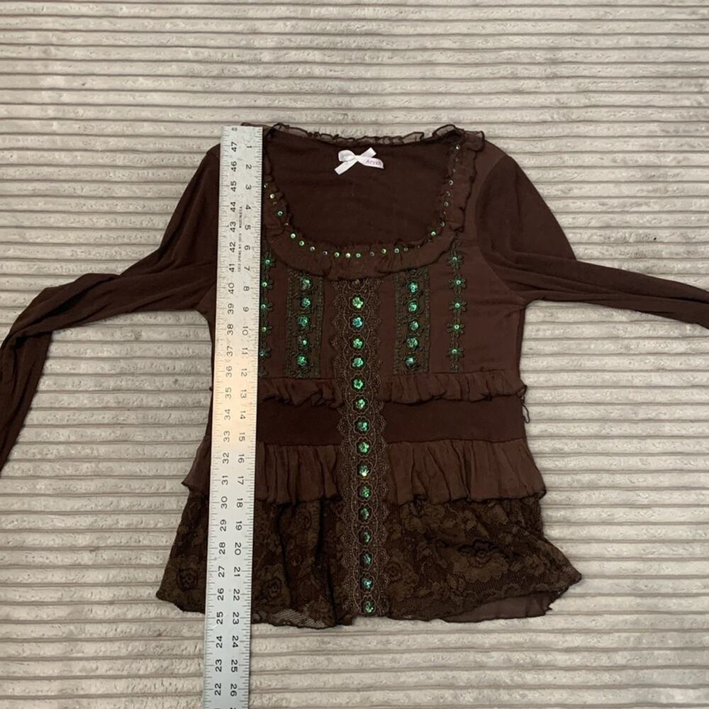 Aryeh Sequence And Lace Top New Without Tags Boho… - image 7